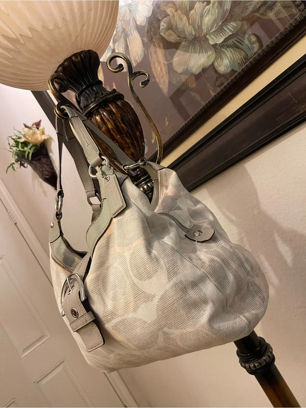 Coach #071 SoHo Signature Canvas Hobo Bag i - Picture 5 of 16